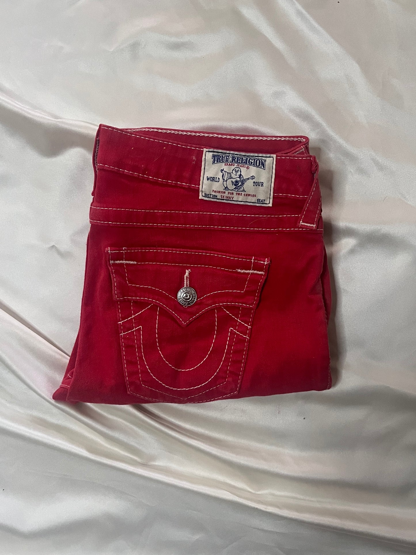 Red Skinny Trues 31”