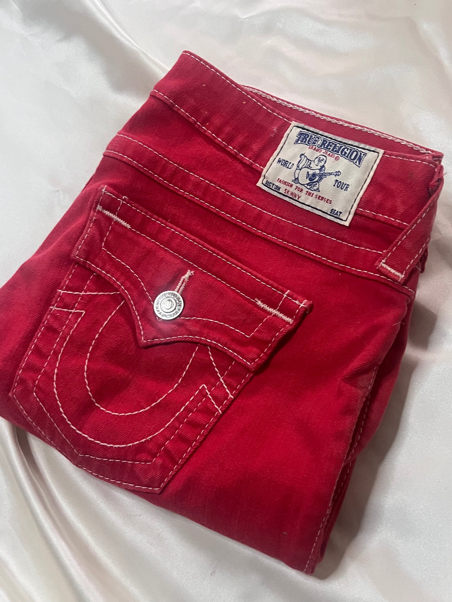 Red Skinny Trues 31”