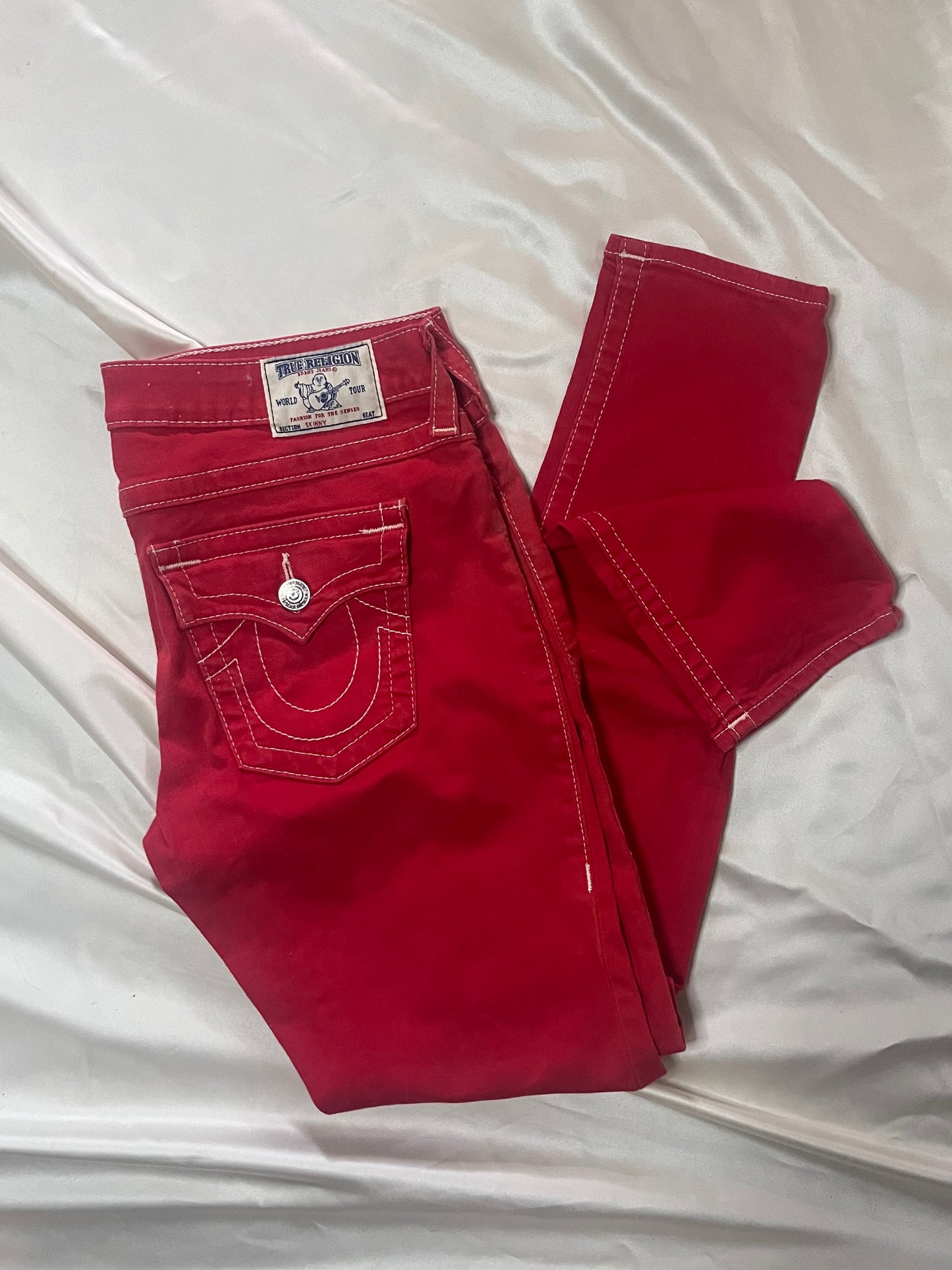 Red Skinny Trues 31”